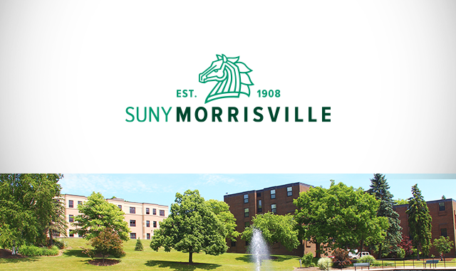 SUNY Morrisville logo and campus building